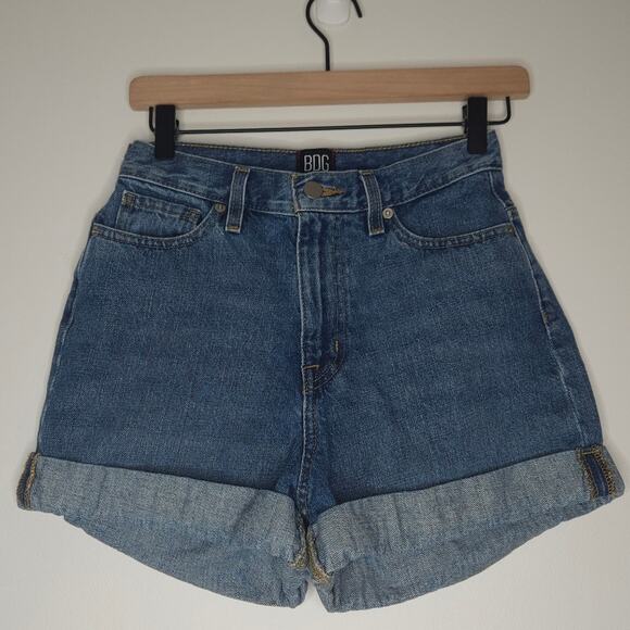 BDG Pants - Urban Outfitters BDG Women's Blue Denim Shorts Mom High rise Short